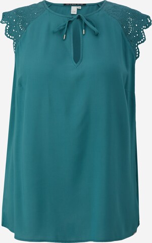 QS Blouse in Blauw: voorkant