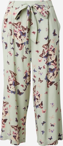 Wide leg Pantaloni cutați 'ONLELISABETH' de la ONLY pe verde: față