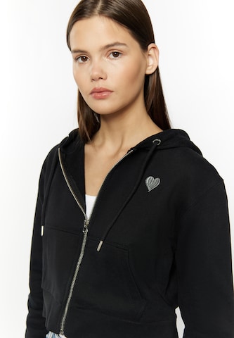 MYMO Sweat jacket 'Biany' in Black