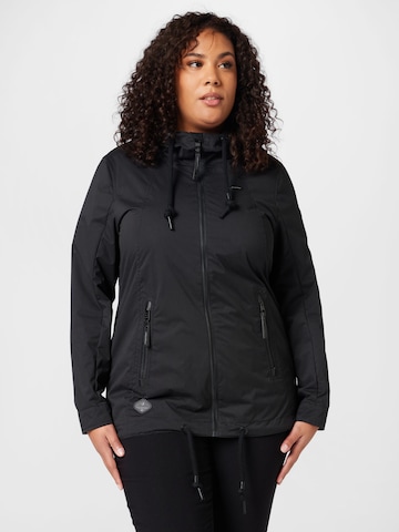 Ragwear Plus Between-season jacket 'Zuzka' in Black: front