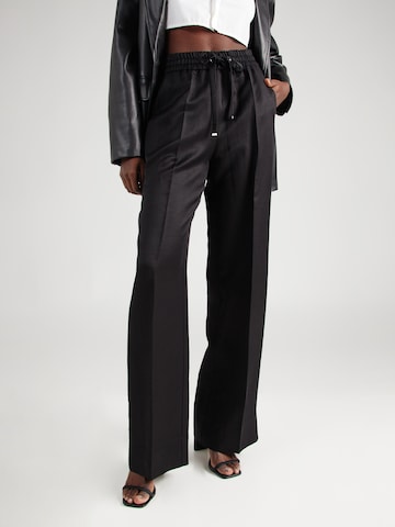 BOSS Black Regular Trousers with creases 'Tabuta' in Black: front