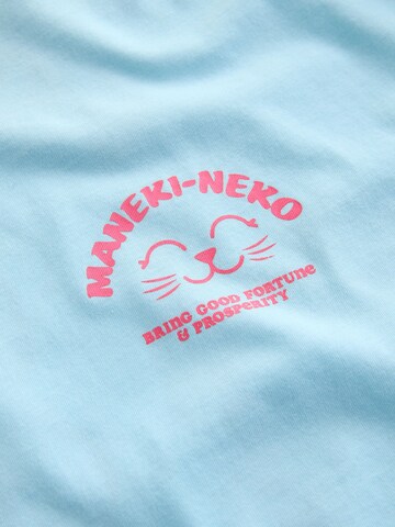 Next Shirt 'Lucky Cat' in Blauw