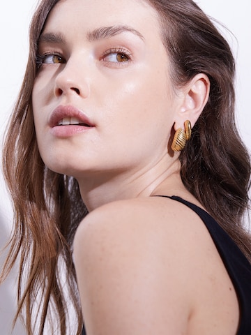 Echtzeit Earrings in Gold: front