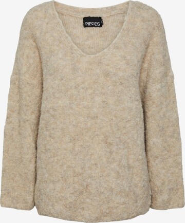 Pullover 'Fika' di PIECES in beige: frontale