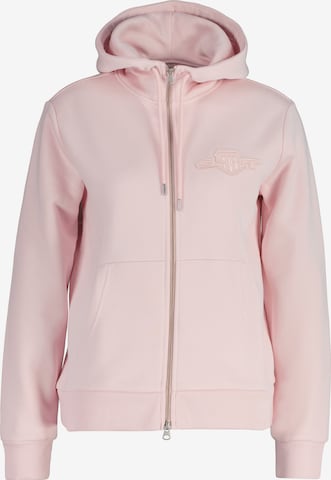 GANT Sweatjacke in Pink: Vorderseite