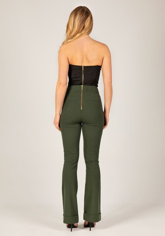 C by Stories Flared Broek 'Maya' in Groen