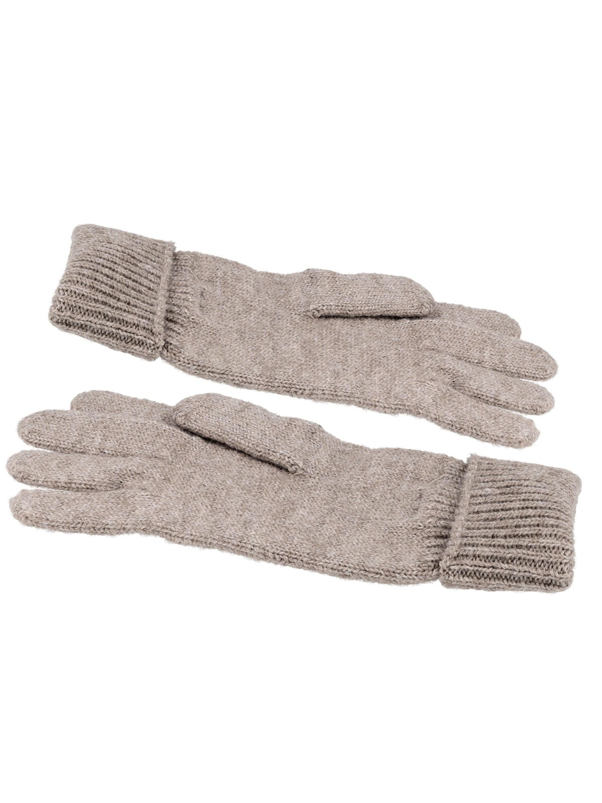 CAPO Full Finger Gloves 'Strickhandschuhe, melange' in Grey: front