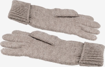 CAPO Full Finger Gloves 'Strickhandschuhe, melange' in Grey: front
