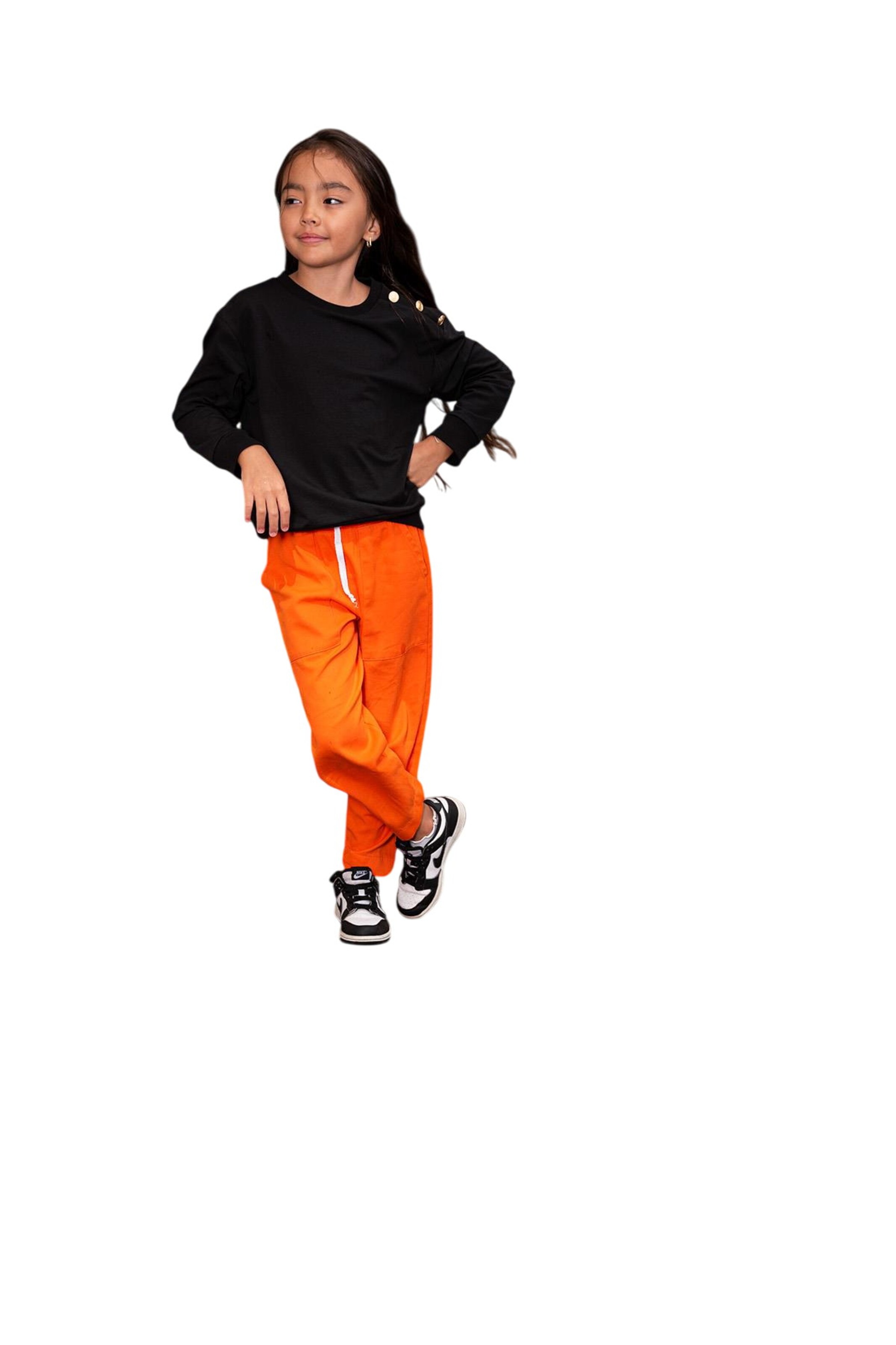 For You Moda Set in Orange: front