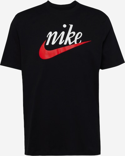 Tricou 'Futura 2' Nike Sportswear pe roșu intens / negru / alb, Vizualizare produs