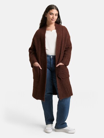 Tom Tailor Women + Gebreid vest in Bruin