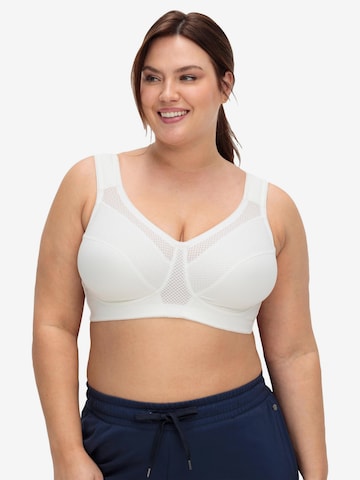 SHEEGO Sports bra in White: front