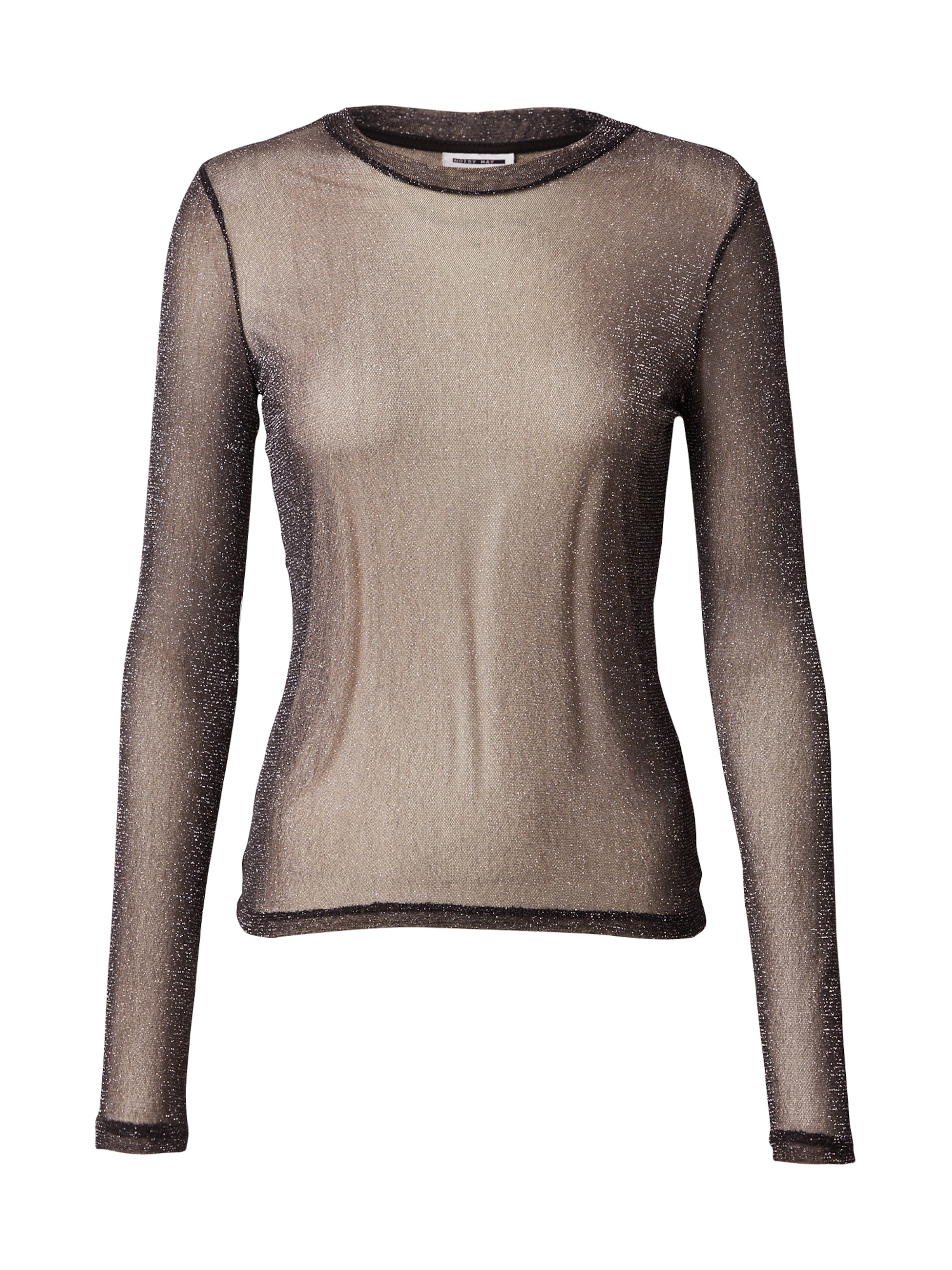 Noisy may Тениска 'SHIMMY' в черно: отпред