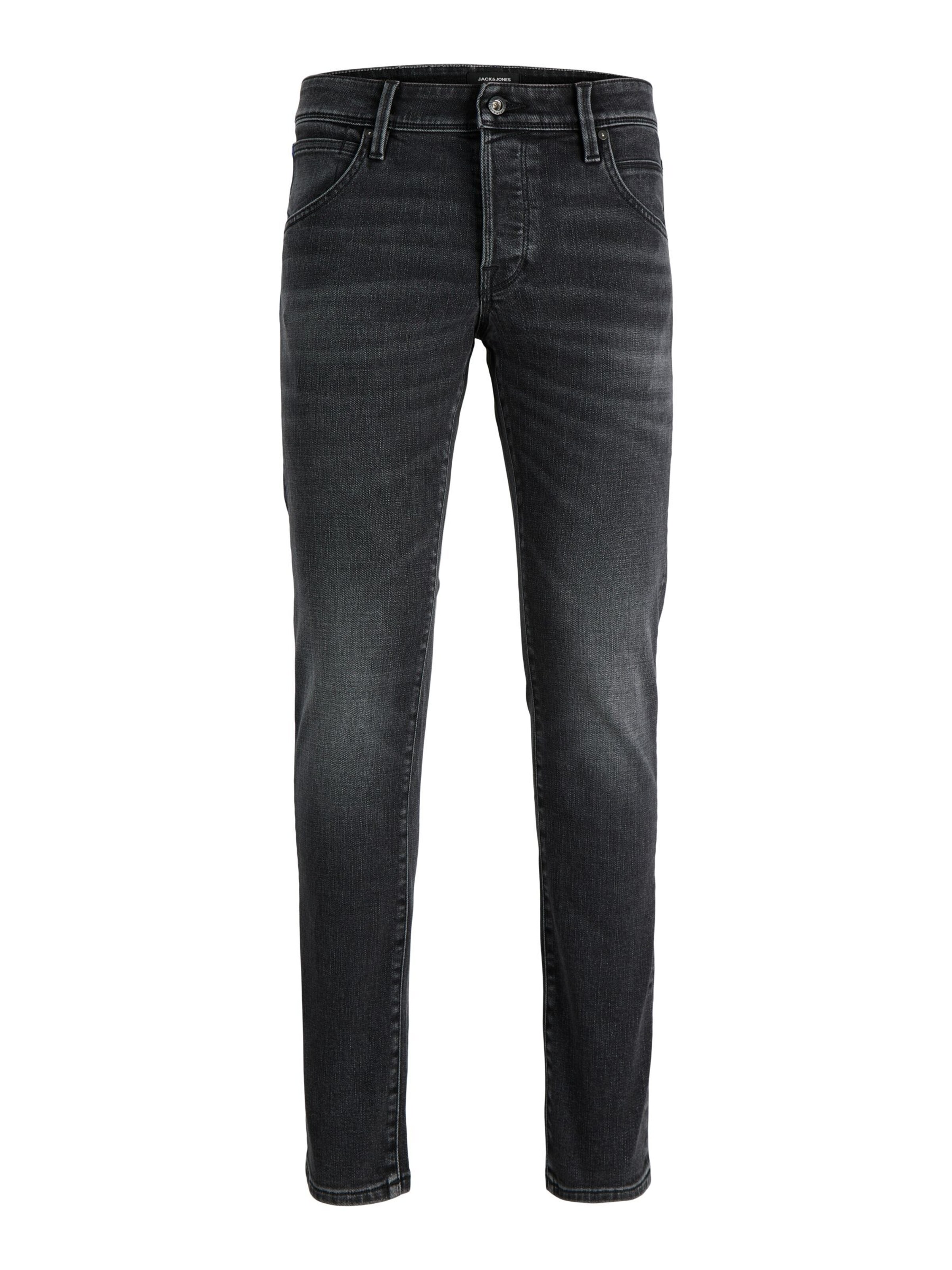 JACK & JONES - regular Vaquero 'JJIGlenn JJFox' en negro: frente