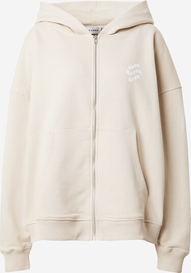 OH APRIL Sweat jacket 'Good Karma Club' in Light blue / Cappuccino / White, Item view