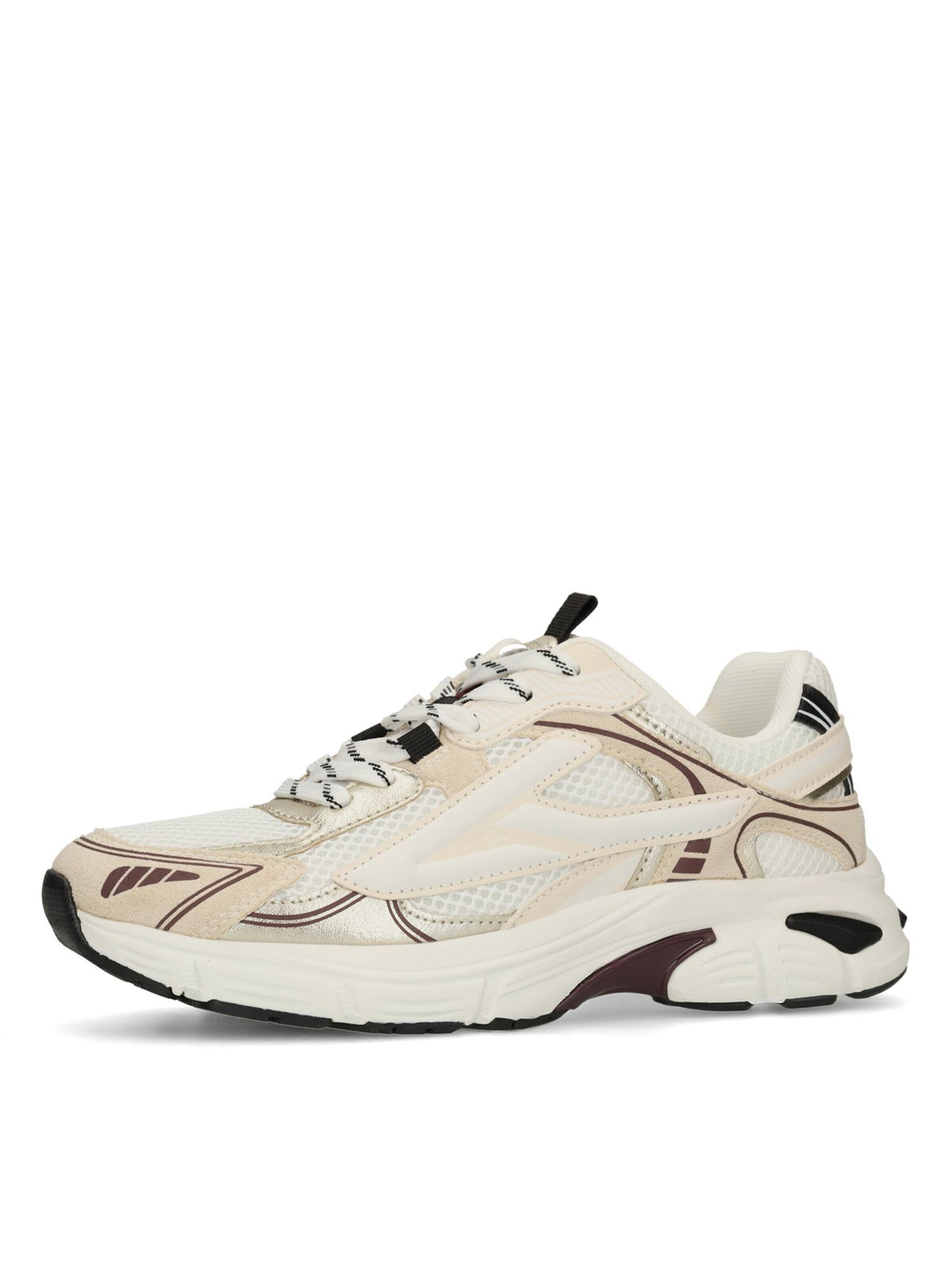 SACHA Baskets basses en beige / noir / blanc, Vue avec produit