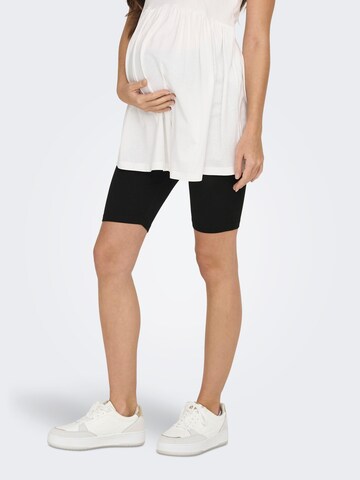 Only Maternity Regular Shorts 'Lovely' in Schwarz: predná strana