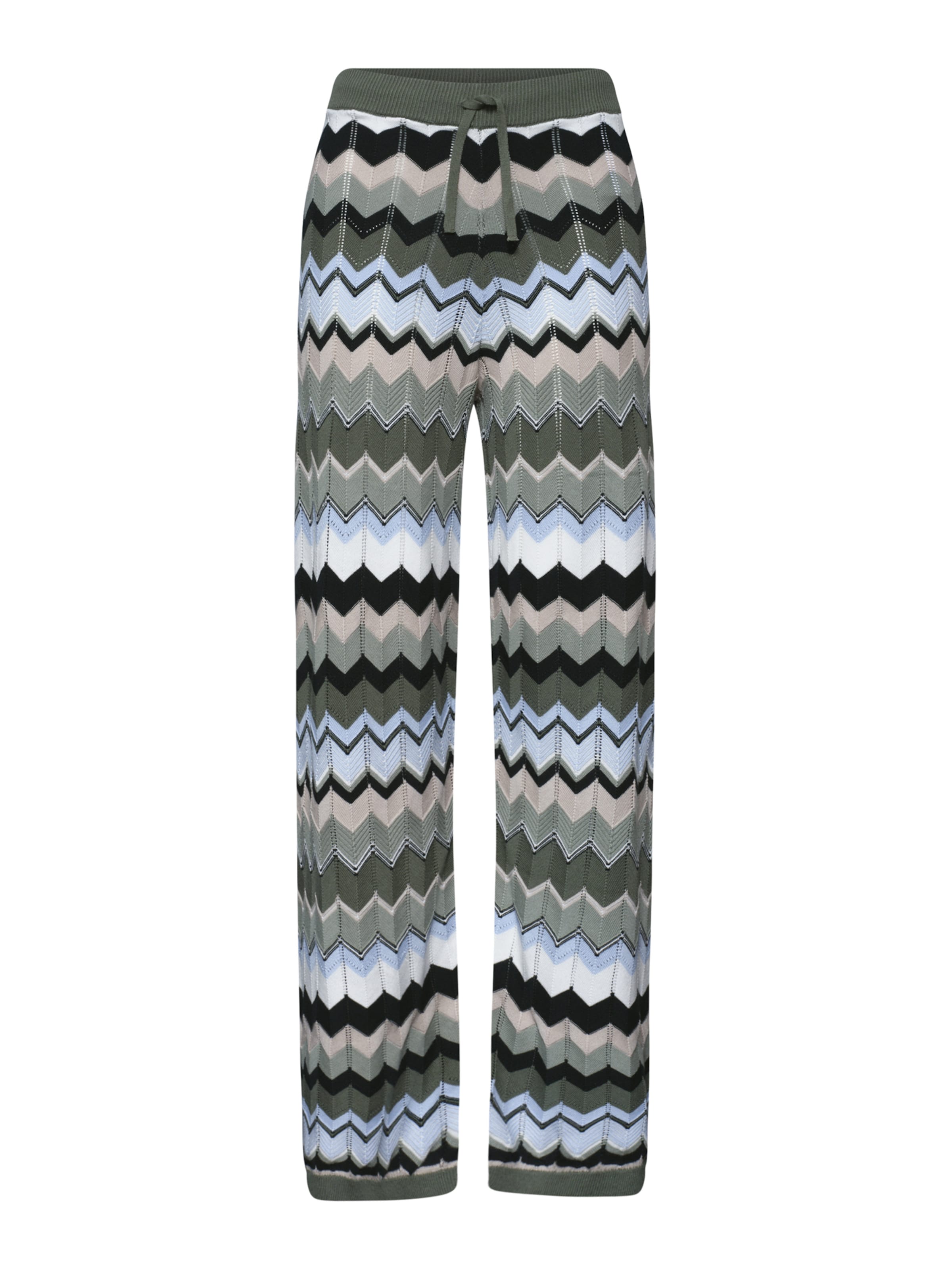 STREET ONE Wide leg Pants in Green: front