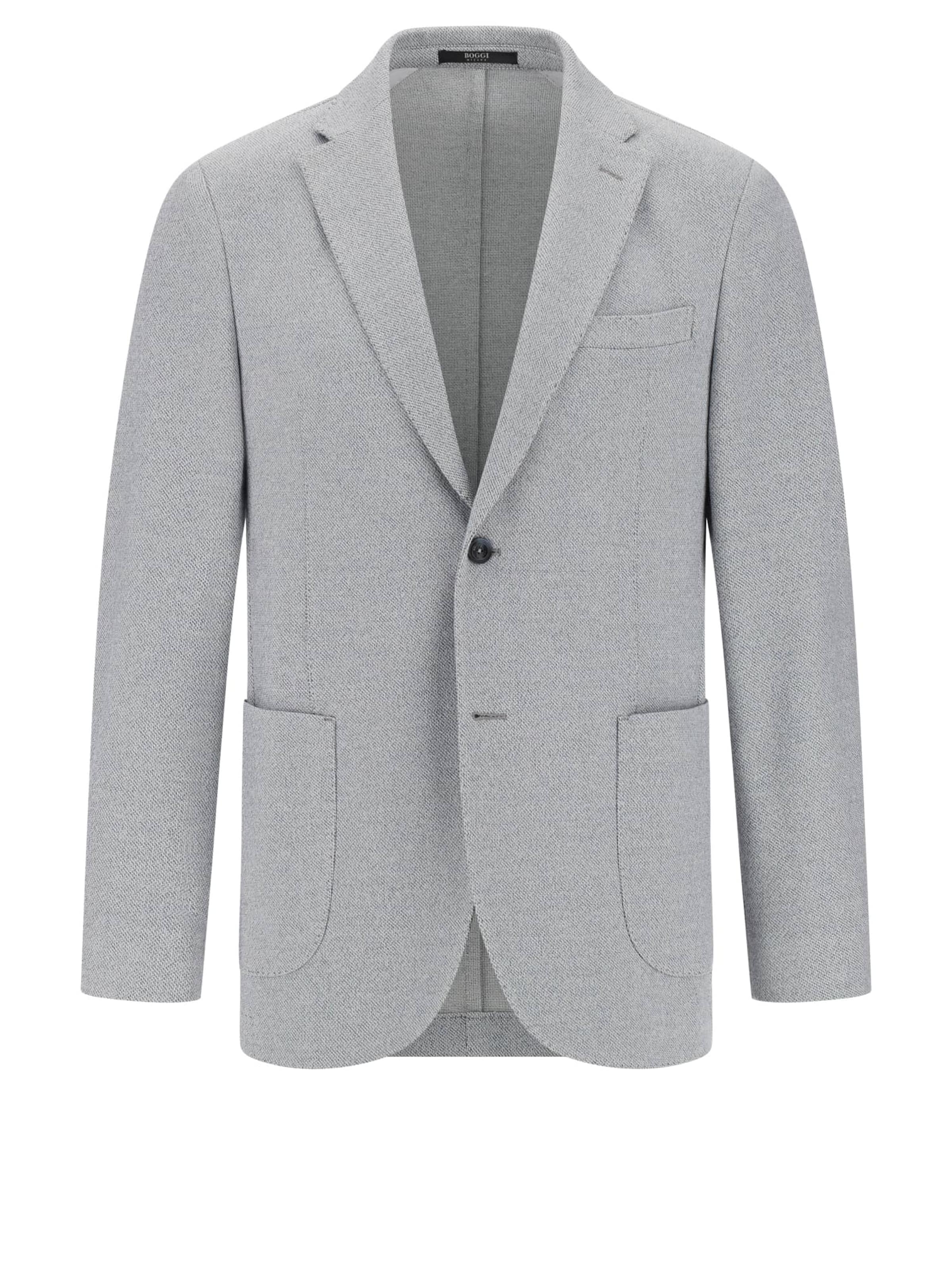 Coupe regular Veste de costume 'Blend B' Boggi Milano en gris : devant