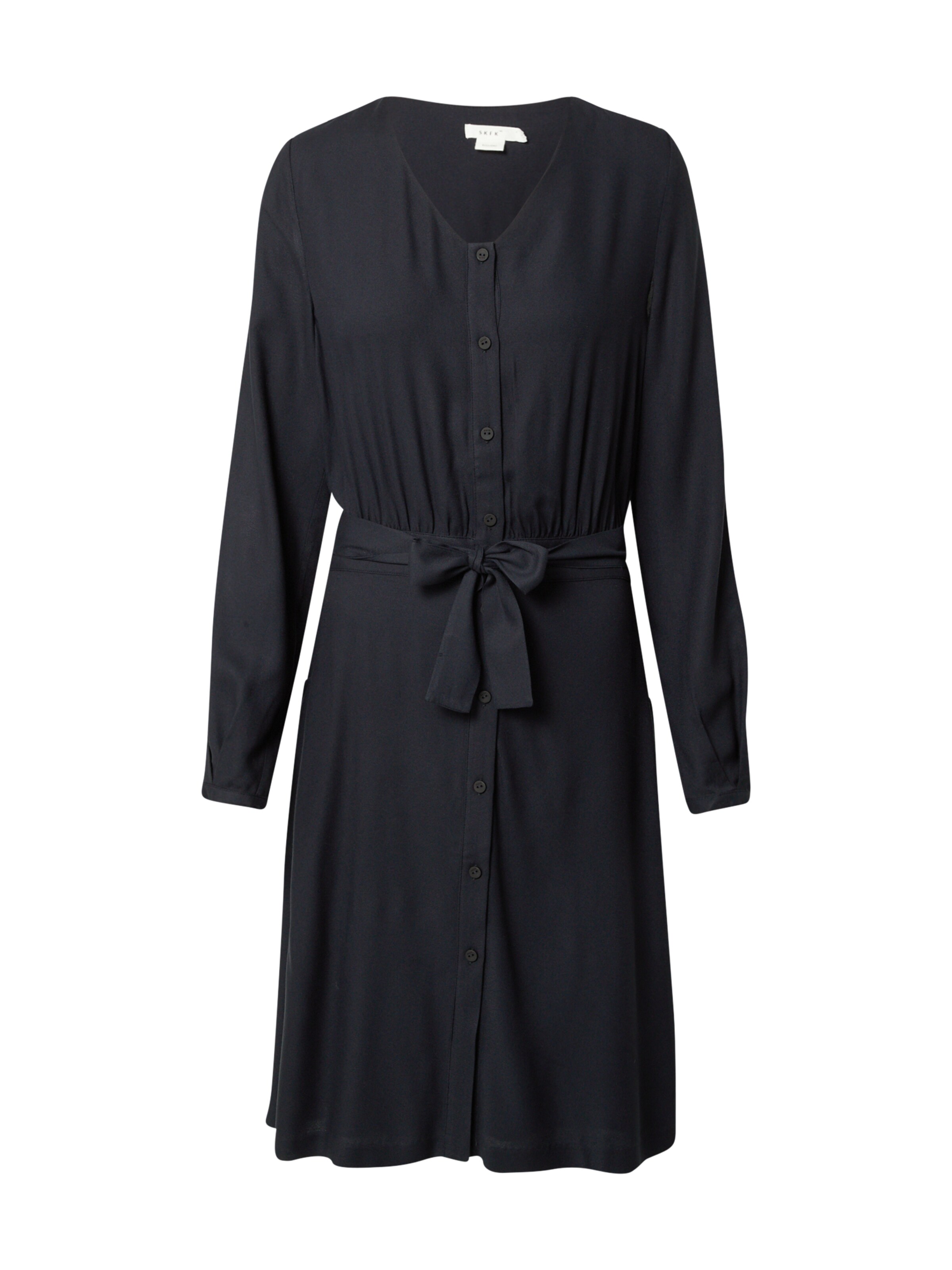 Rochie tip bluză 'NEGU' de la SKFK pe negru: față