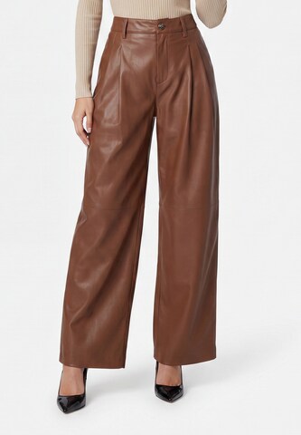Wide Leg Pantalon à pince faina en beige : devant