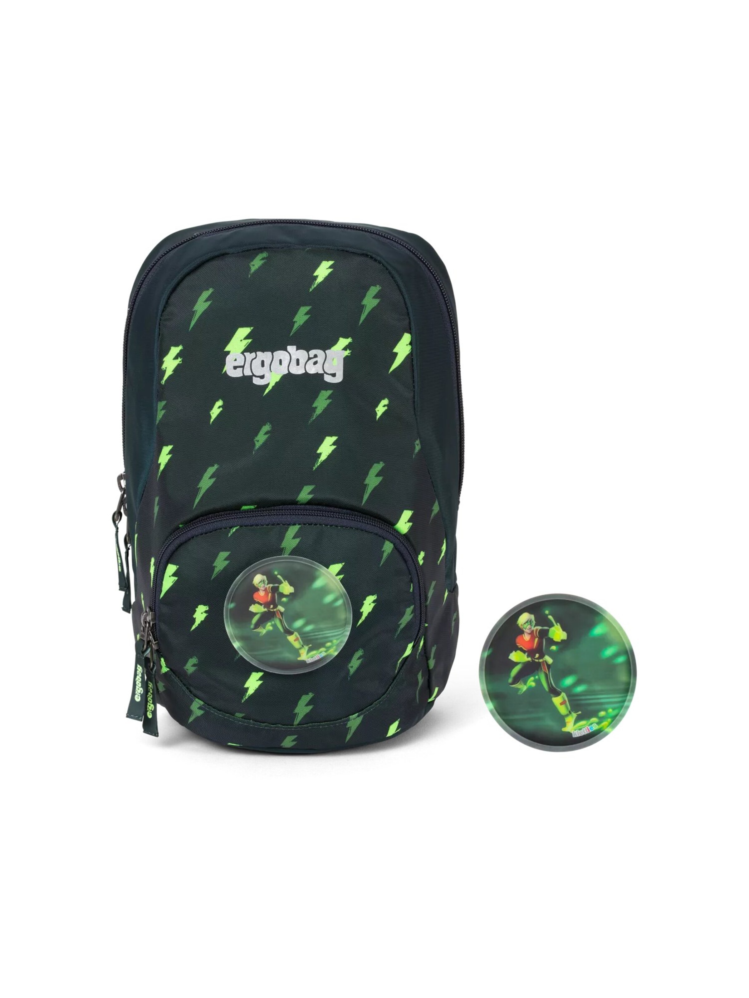 ergobag Rucksack 'Kinderrucksack Ease Small'‌‌‌‌‌‌‌‌‌‌ in Schwarz: Vorderseite