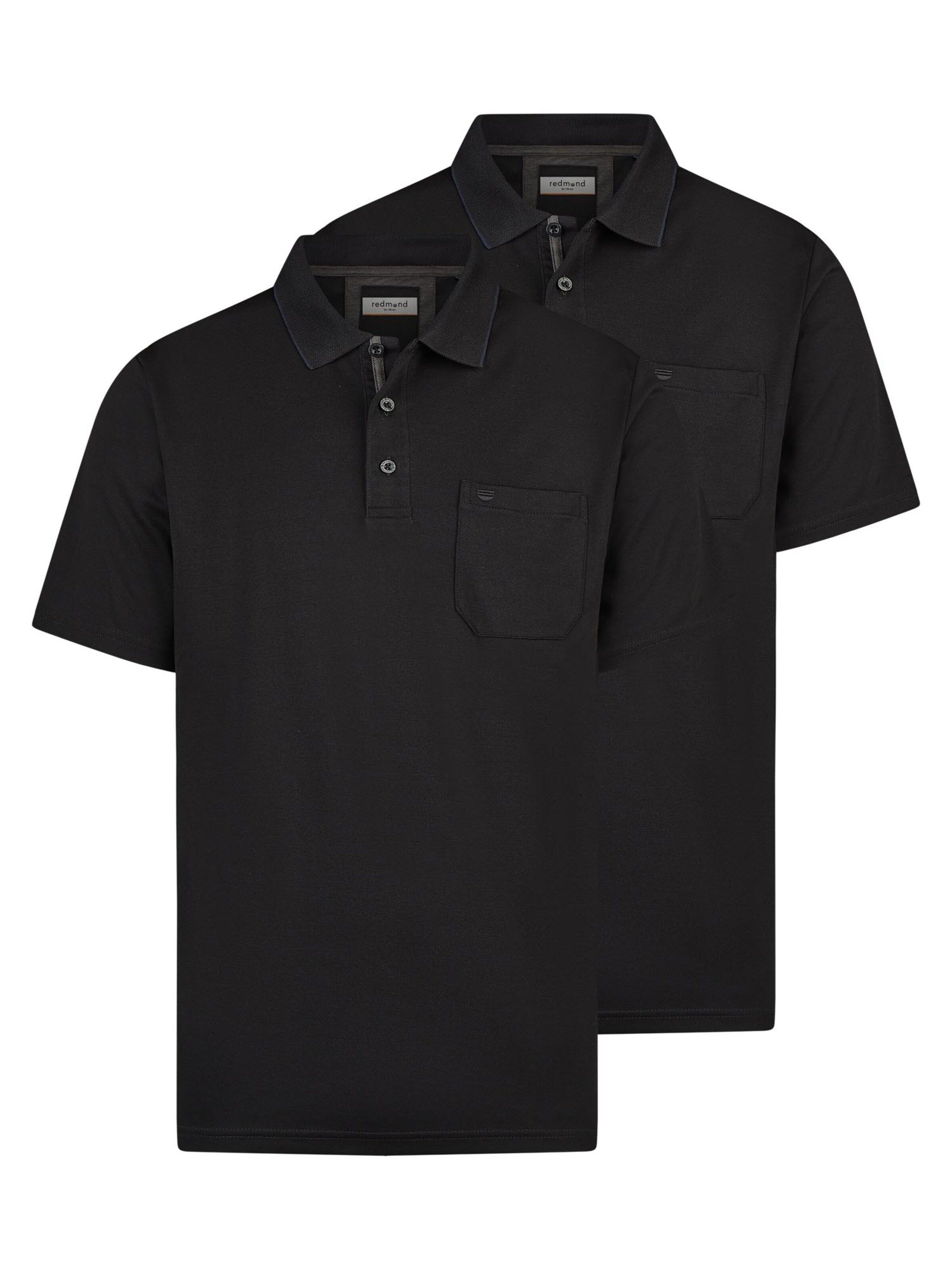 redmond Shirt 'Basic'‌‌‌ in Schwarz: Vorderseite