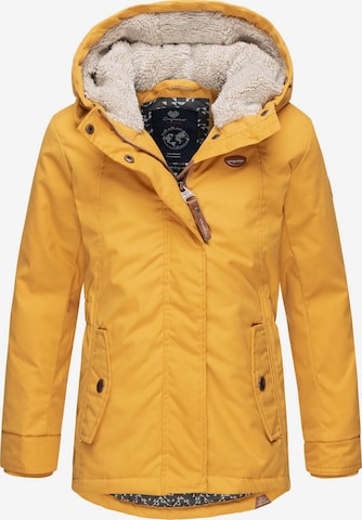 Ragwear Winter Jacket 'Elvina' in Yellow: front