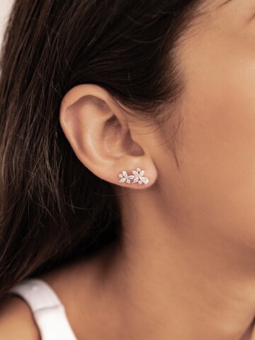 Hey Happiness Earrings 'Marquise Flower' in Silver