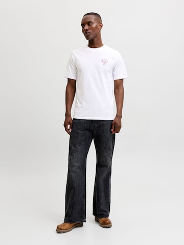 T-Shirt 'JJBrewy' JACK & JONES en blanc