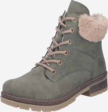 Rieker Schnürstiefelette in Grün: Vorderseite