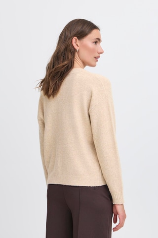 ICHI Knit Cardigan 'IHDASILA' in Beige