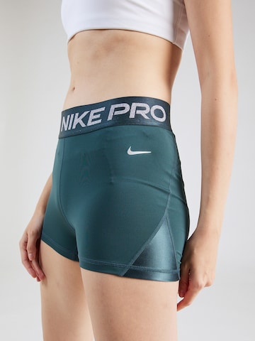 NIKE Скинни Спортивные штаны 'Pro' в Зеленый