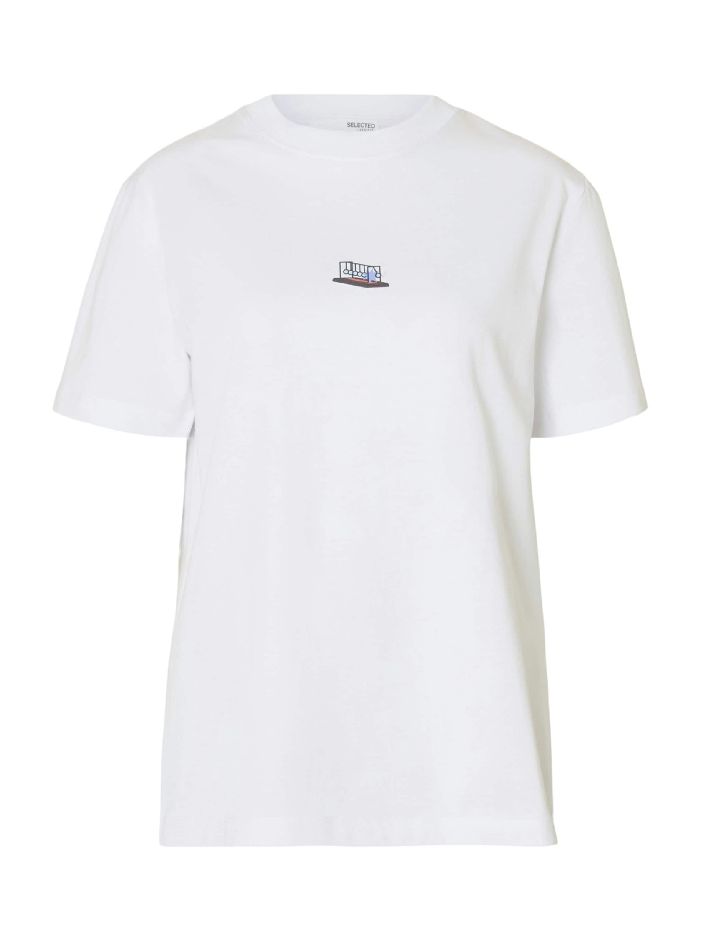 Tricou 'SLFCOLWOMAN' de la SELECTED pe alb: față