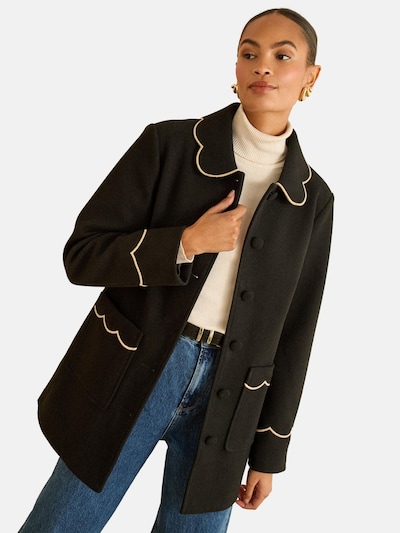 love & roses Between-Seasons Coat 'Dolly' in Black, Item view