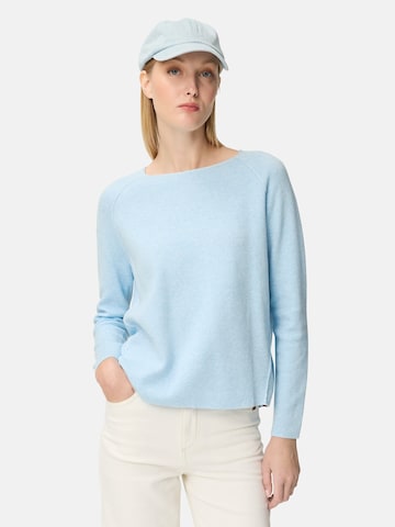 CAMEL ACTIVE Strickpullover mit Rundhalsausschnitt in Blau: Vorderseite