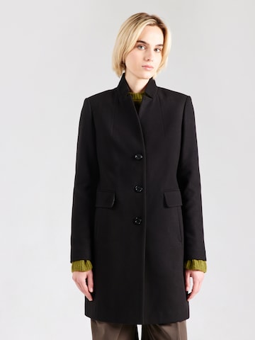 COMMA Between-seasons coat in Black: front