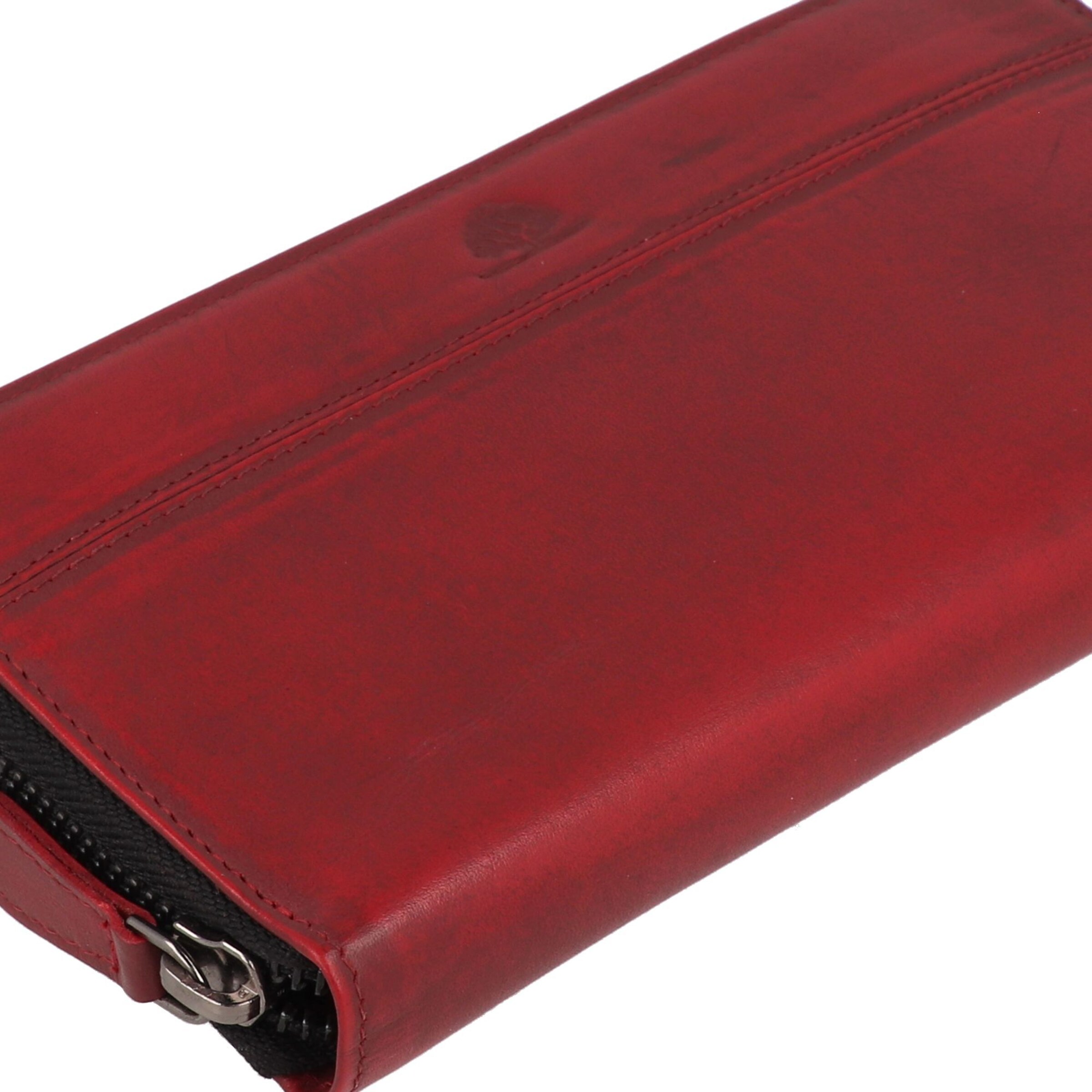 Portamonete 'Destressed' di GREENBURRY in rosso