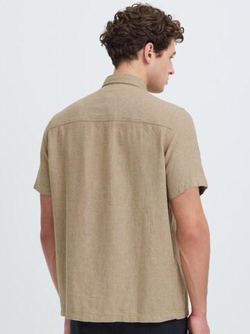 INDICODE JEANS Regular Fit Leinenhemd ' IDTropelo ' in Braun