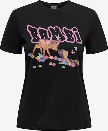 ONLY - Camiseta 'BAMBI' en negro: frente