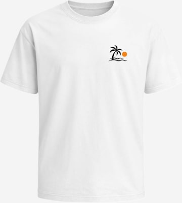 Neverless Shirt 'Palme' in Weiß: Vorderseite