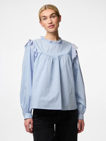 PIECES Blouse 'VELA' in Blauw: voorkant