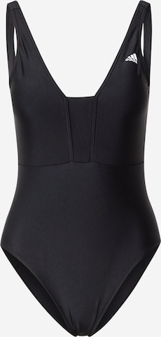 ADIDAS SPORTSWEAR Bustier Sportbadpak 'Iconisea 3-Stripes' in Zwart: voorkant