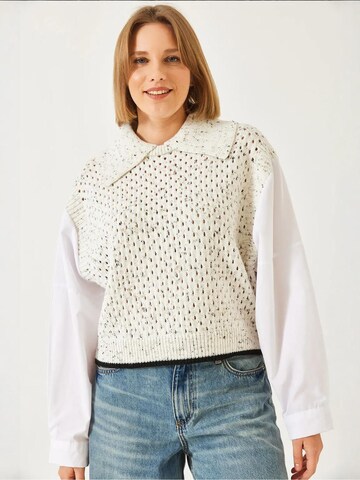 Bianco Lucci - Pullover em branco: frente