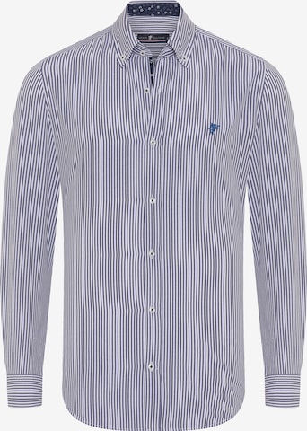 DENIM CULTURE Regular fit Button Up Shirt 'Dean' in Blue: front