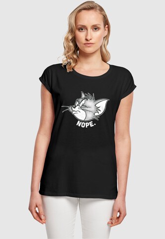 ABSOLUTE CULT T-Shirt 'Tom And Jerry - Nope' in Schwarz: Vorderseite
