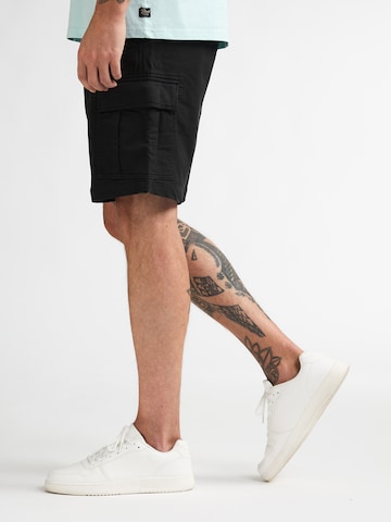 Petrol Industries - regular Pantalón cargo en negro