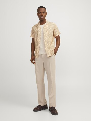 JACK & JONES - Regular Fit Camisa 'Lincoln' em bege