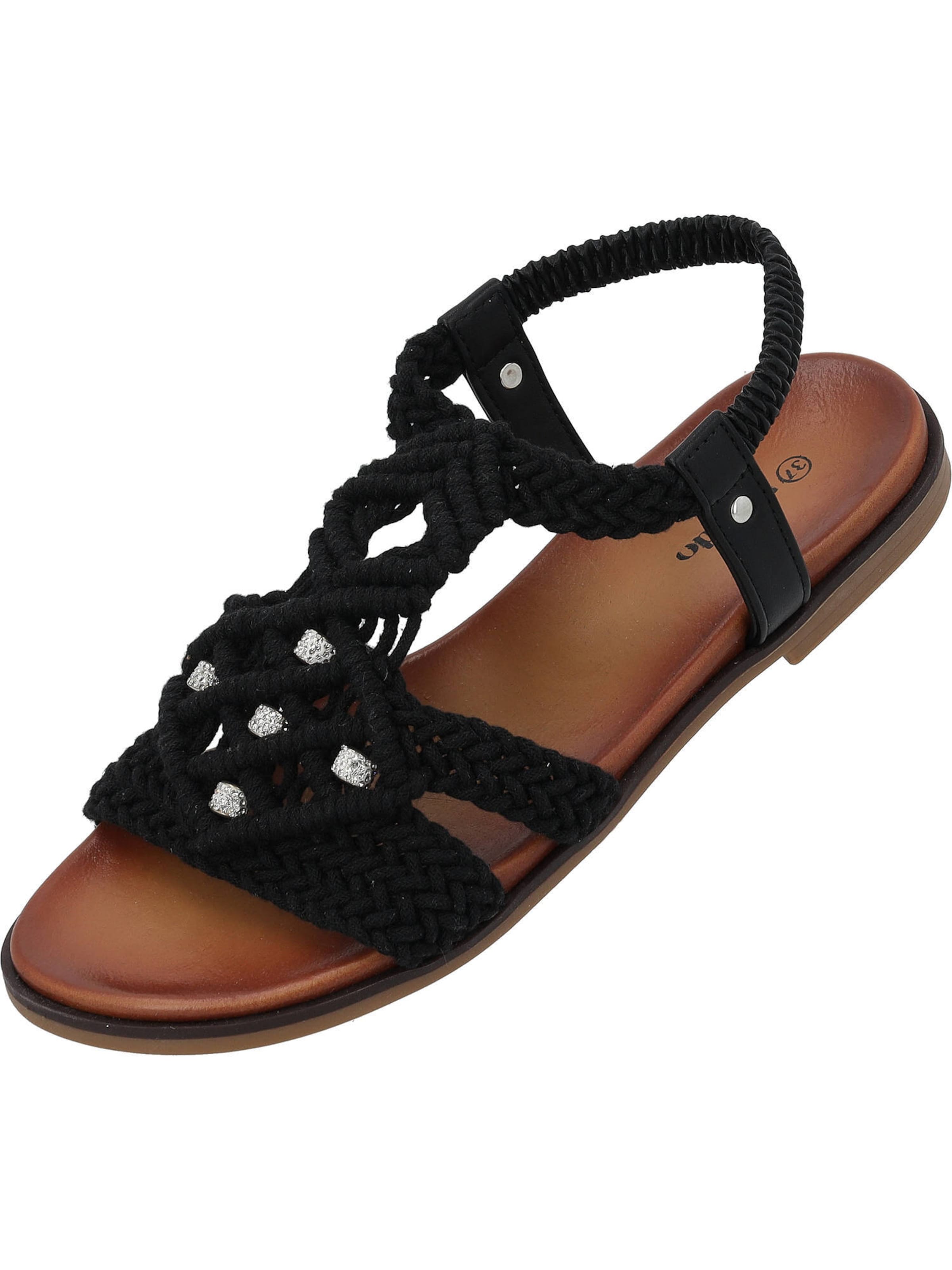 Palado Sandaal 'Fathana' in Zwart: voorkant