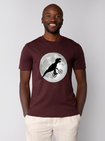 Watapparel Shirt 'Flying TRex' in Red: front